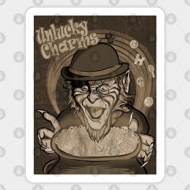 Unlucky Charms-Sepia Sticker by lilspoonz